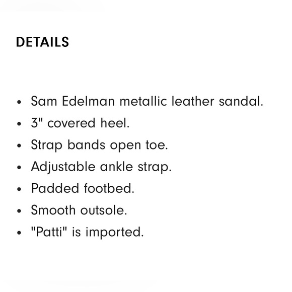 HP 🥳 Sam Edelman “Patti” Auburn Crinkle Leather Sandals 7.5M - Picture 6 of 10